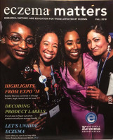 national eczema association's eczema matters magazine cover from fall 2018