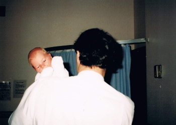Jordan as an infant experiencing eczema at a young age.