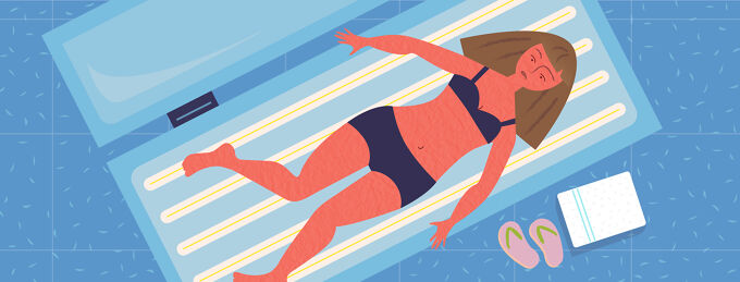 How I Use Tanning Beds (Carefully!) for My Eczema image