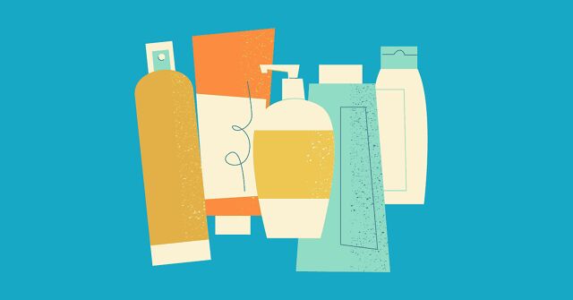 A group of lotions, ointments and creams